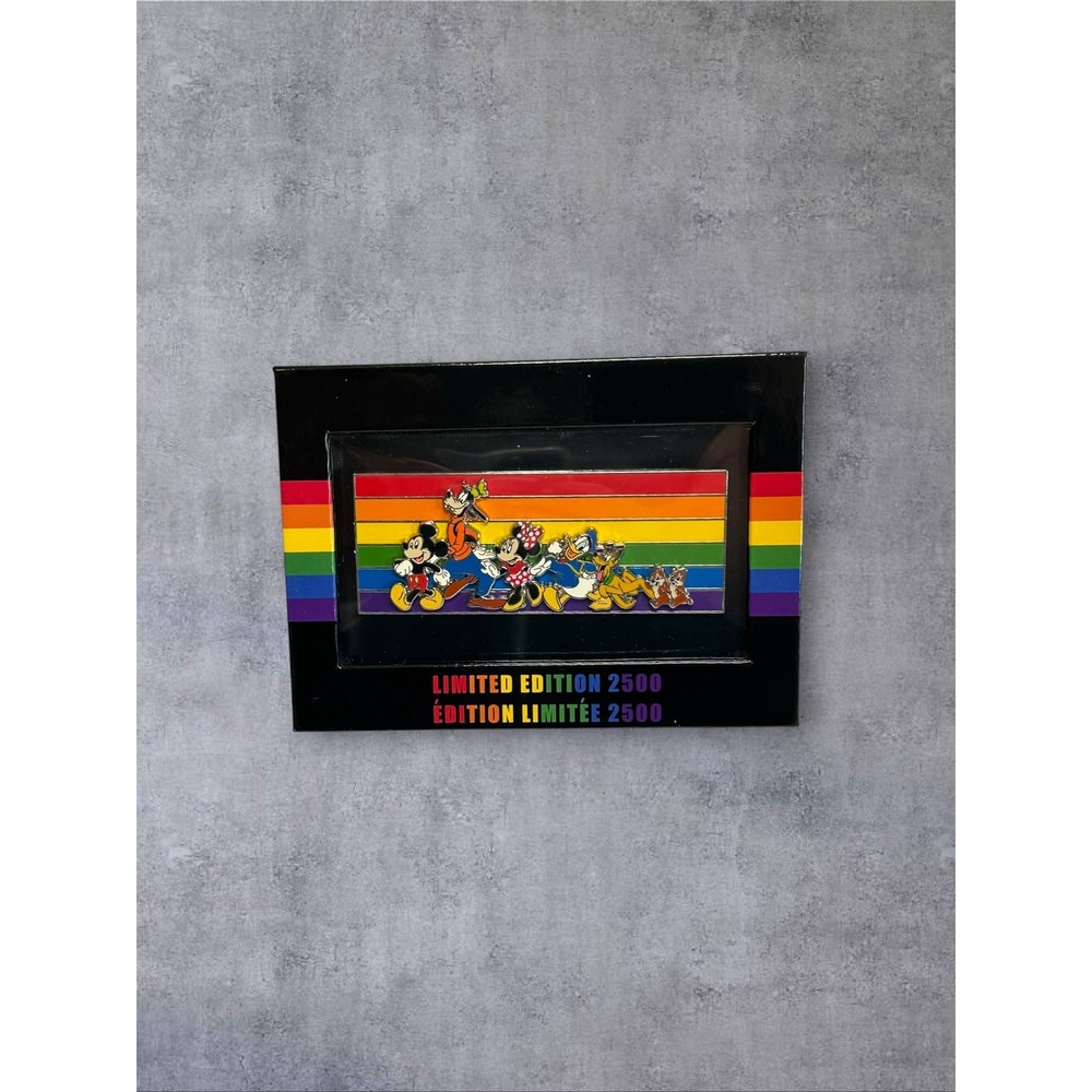 Disney‎ Mickey & Friends Pride Rainbow Jumbo Pin Unisex Rainbow NEW LE 2500